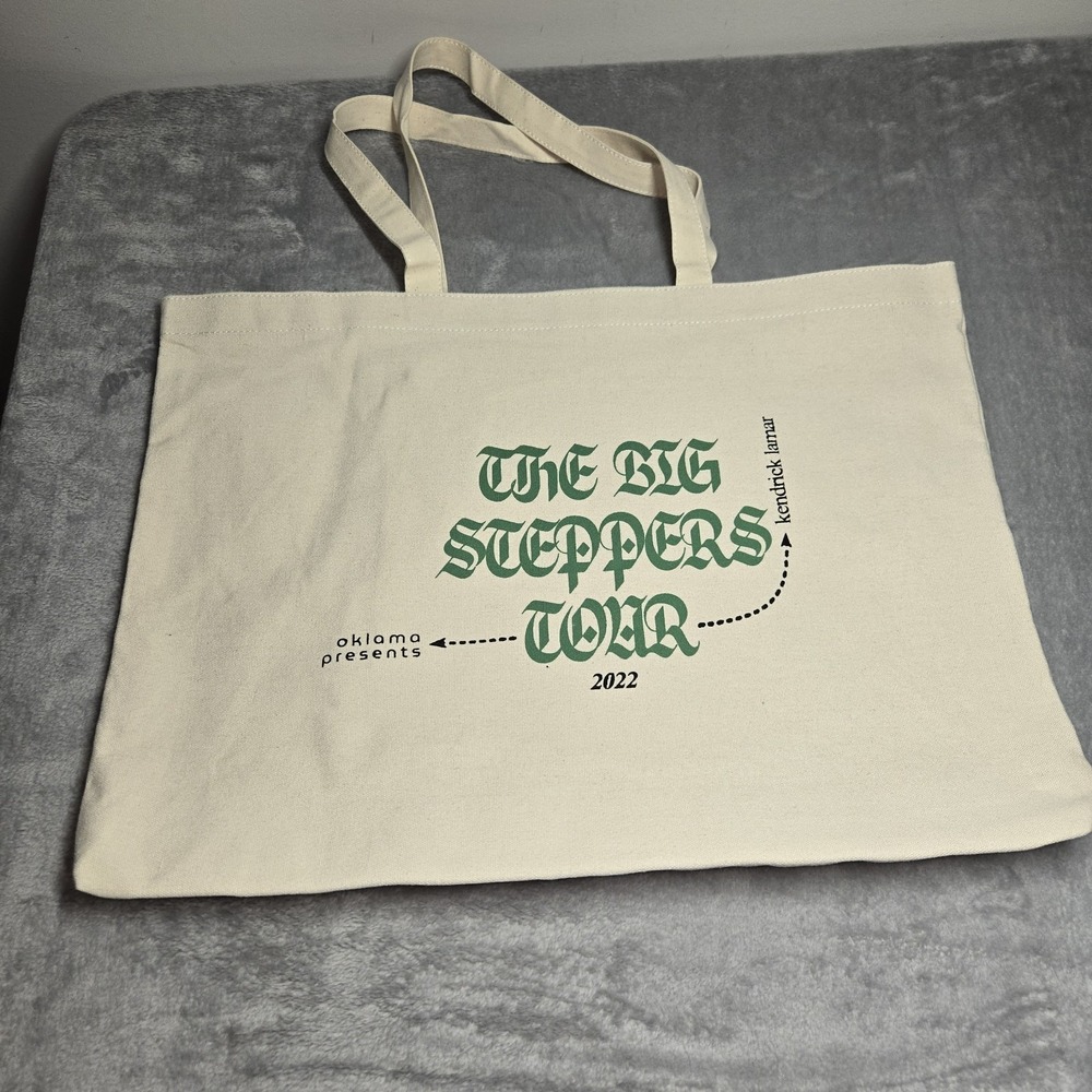Kendrick Lamar Big Steppers Tour Tote Bag 2022 Concert Merch Hip Hop Canvas Bag
